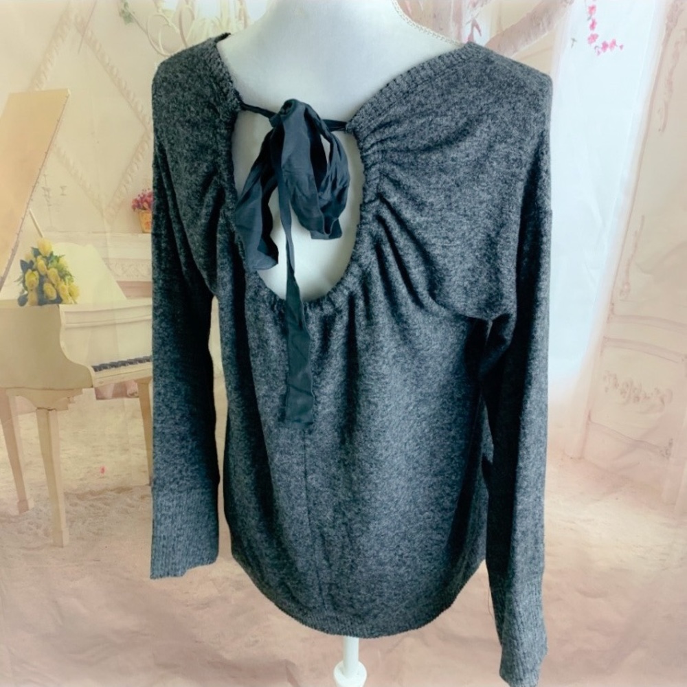 NEW Anthropologie Saturday Sunday Tie Back Sweater - Picture 7 of 10